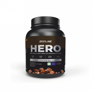 ZEELAB HERO 100% Whey Protein Isolate Cafe Mocha 1.81 Kg